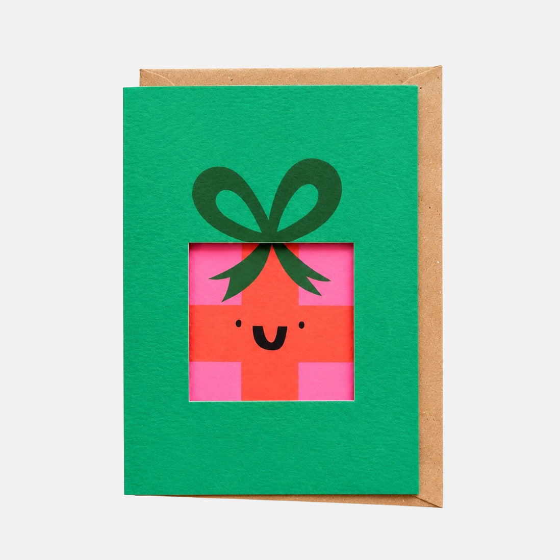 Christmas Present Die Cut Card - Rumble Christmas Card