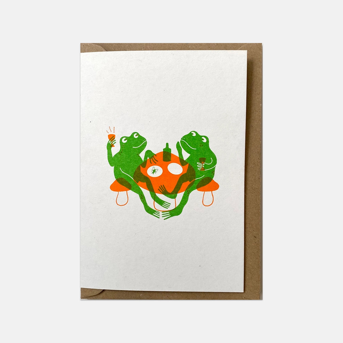 Dining Frogs - Becky Mann Card