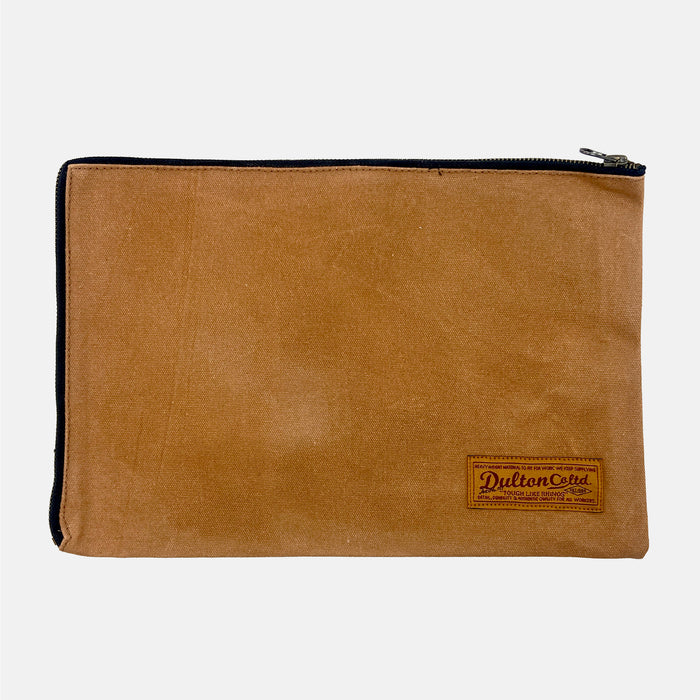 Dulton - Wax Canvas Tool Pouch - Camel (L)