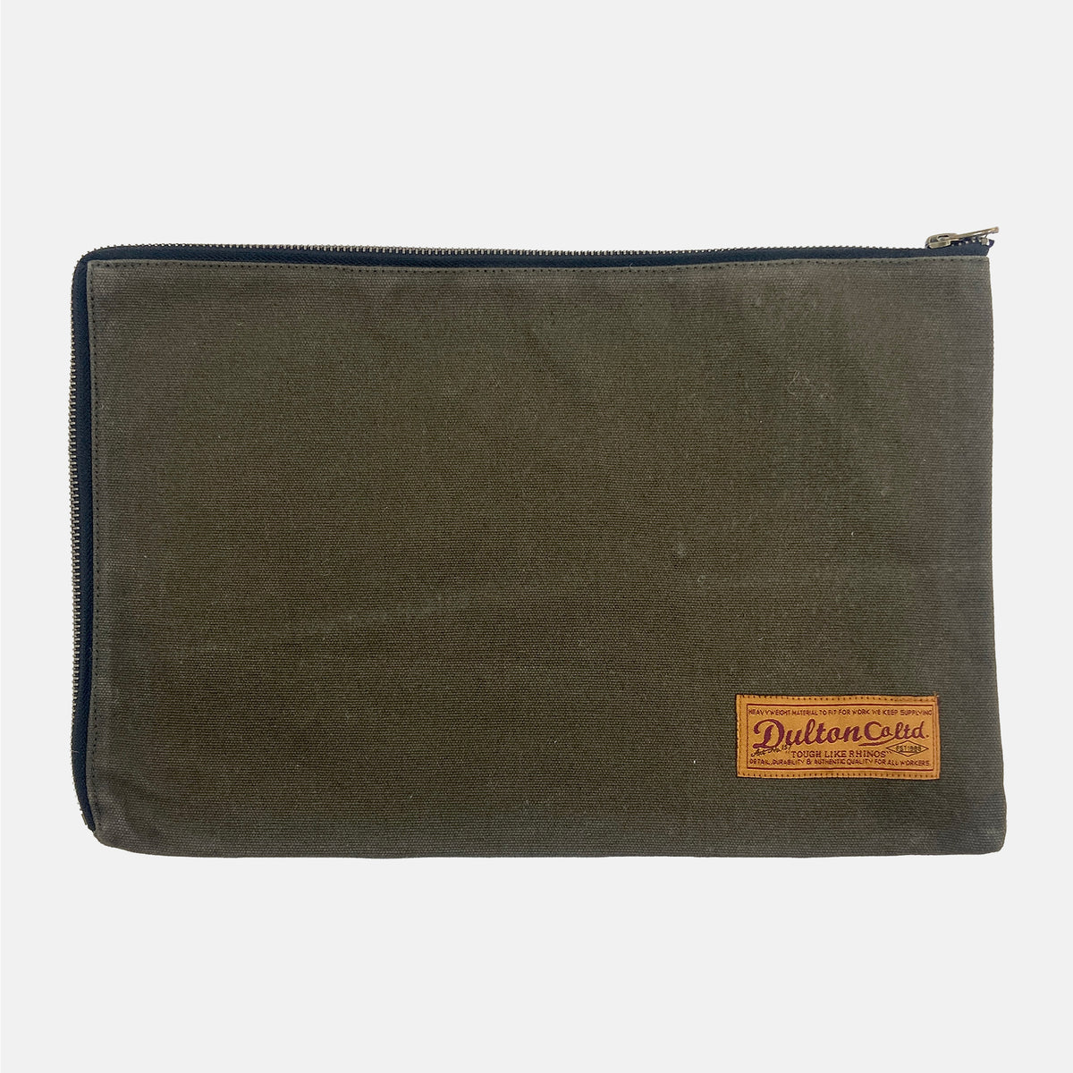 Dulton - Wax Canvas Tool Pouch - Dark Olive (L)