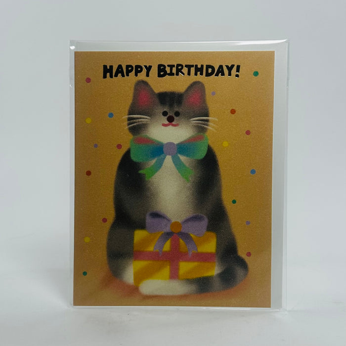 Cat & Bowtie - Wrap Card