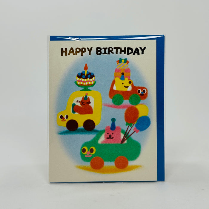 Happy Birthday Cars - Wrap Card
