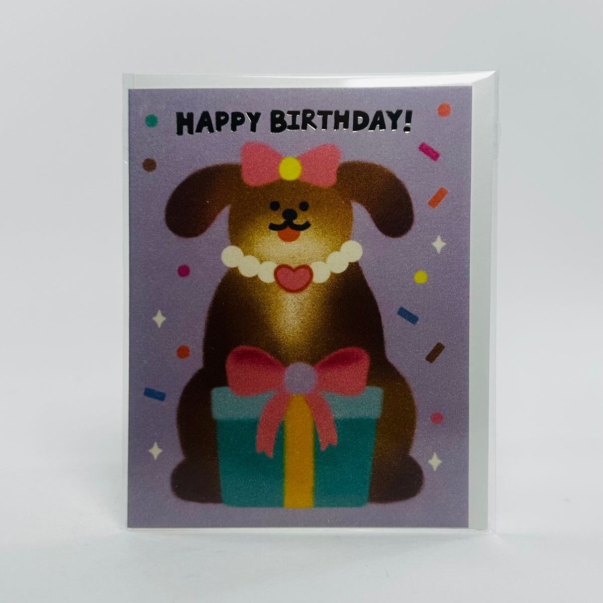 Dog & Ribbon - Wrap Card