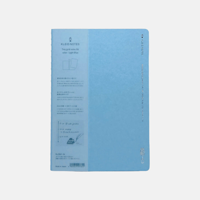 Kleid Tiny Grid B6 Notebook - Light Blue