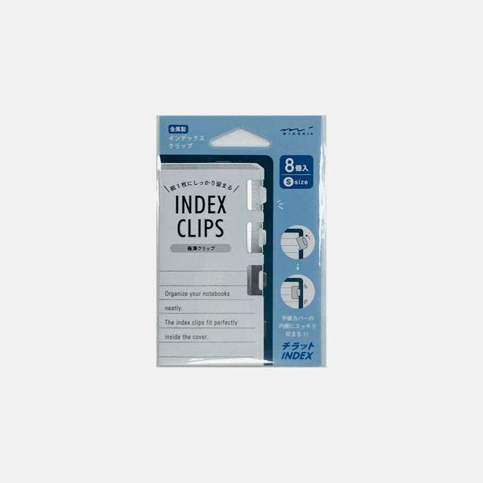 Midori Chiratto Silver Index Clips - Small