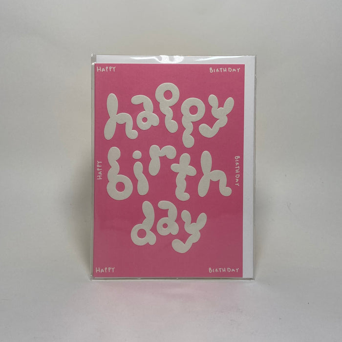 Happy Birthday Pink - Wrap Card